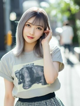 ファクトリーファイブ(Factory5) 小顔外ハネミディアムアッシュ20代30代40代くびれミディ韓国ヘア