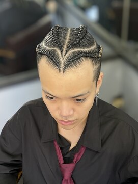 髪遊戯倶楽部 地毛コーンロウ