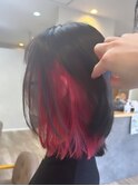 インナーRED×ミディアムレイヤー『TELA HAIRつくば研究学園店』