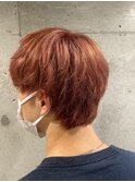 メンズショートピンクベージュカラー20代30代