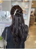 【ヘアアレンジクーポン】ハーフアップ