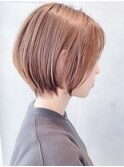 丸顔くびれヘアショートボブ縮毛矯正シャギーレイヤーsay.田代