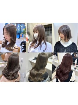 《透明感×柔らかさ》にこだわった上品なハイトーンカラーで、絶妙な抜け感を演出♪最旬トレンドカラーも◎