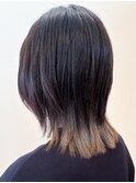 20代30代ウルフインナーカラー立体感小顔丸み乾かすだけ