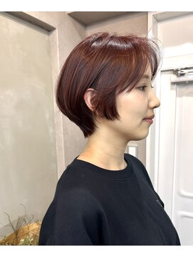 ファビ 渋谷(Fab) くびれヘア/暗めカラー/アプリコットオレンジ/縮毛矯正