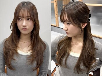 アネラ(Anela)の写真/都内有名サロン出身スタイリストの高いカット技術で小顔効果が抜群◎結んでも可愛いStyle♪韓国系ヘアも☆