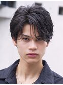 原宿シャドウパーマニュアンスパーマメンズカットマッシュウルフ