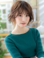 カバーヘア ブリス 上尾西口店(COVER HAIR bliss) イヤリングカラー小顔抜け感エアウェーブパーマA4上尾20代30代