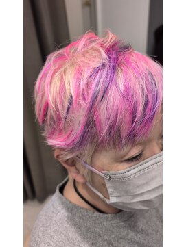 アース 菊名店(HAIR&MAKE EARTH) メッシュキャップでピンクカラー