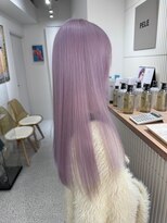 PELE原宿/ブリーチなしダブルカラー/ハイトーン/ケアブリーチ【３月上旬OPEN(予定)】&nbsp;着物ヘア/ダークアッシュ/ミディアムレイヤーカット/原宿