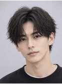 Haleメンズリバースセンターパートニュアンスパーマ原宿