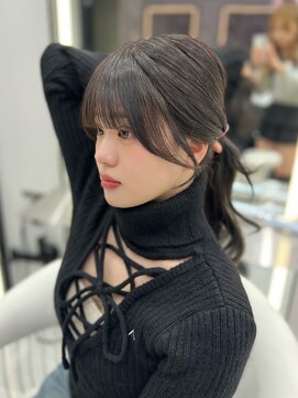 ラルム 新宿(LARME SHINJUKU) 顔周りレイヤー/ナチュラルブラック/黒染めなし【Yumi/新宿】