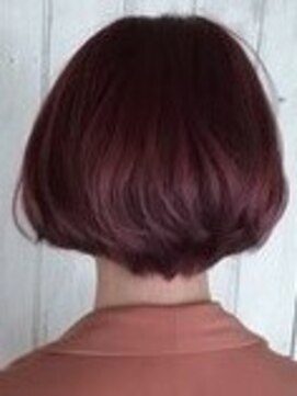 オーシャン ラックスビー(OCEAN LUXBE) 桜色ヘア　ピンクワンサイドボブ