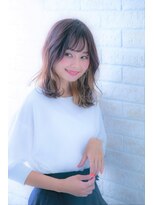 ヘアーアートシフォン 池袋西口店(Hair art chiffon)&nbsp;ブルージュカラーアシメで似合わせカットシースルーカラー 池袋