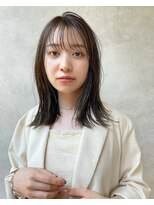 メゾンドイギー(MAISON de IGGY)&nbsp;ぷつっとかわいいシースルーロブ＊黒髪/ココアベージュ