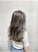 外国人風バレイヤージュ アッシュ グレージュ 【OAK中目黒】