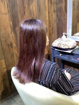 美容室 フィックス カシスピンク