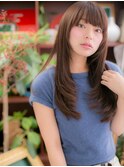 大人かわいい暖色系カラー小顔ロングレイヤーc4上尾20代30代40代