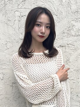 ロンド ストラーダ 心斎橋(Lond strada) 韓国前髪顔周りロング×インナーグレージュ[心斎橋/髪質改善]