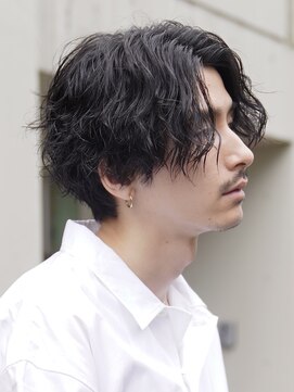 フィフス 渋谷(fifth) 波巻きパーマメンズヘアメンズマッシュ波巻きスパイラルパーマ