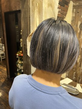 ヘアー クリエイト カルバリ(HAIR CREATE Calbari) メンズミニボブスタイル