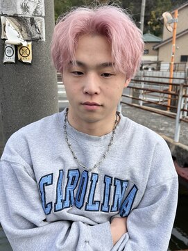 ヘアショップ ホップエム(HAIR SHOP HOP M) ホワイトピンク/サクラピンク/センターパート