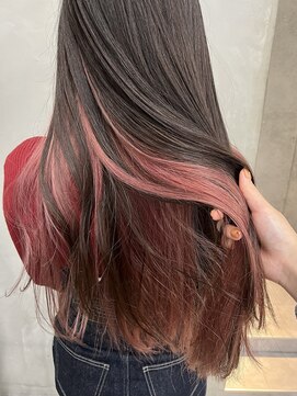 ネアー 新潟(NEER) インナーカラー◯ピンクカラー◯顔周りカット