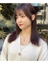 ノラ ヘアーサロン(NORA HAIR SALON)&nbsp;ナチュラル小顔前髪あり後れ毛サイドバング結べるボブくびれヘア