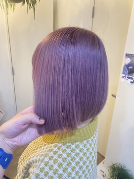 エンリー(ENlee) 【川瀬】ピンクベージュ×ハイトーンボブ