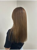 髪質改善ストレート×20代アッシュオリーブベージュ
