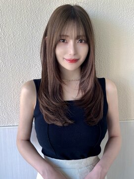 アフロート ディル(AFLOAT D'L) レイヤーカット フェミニンロング メルティカラー 小顔ヘア