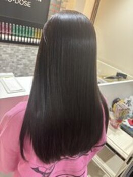 オリー 掛川大坂店(OLY)の写真/髪質改善ストレートで、ケアをしながら毛先まで指通り滑らかな憧れの自然なサラ艶ストレートへ♪