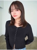 ANGELICA ハッシュカット ミディアムレイヤー ぱっつん前髪