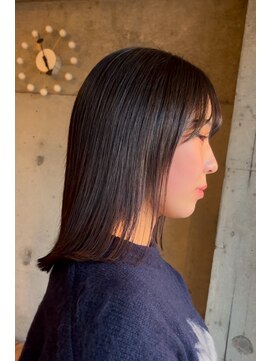 ヘアーアンドメイク ファット(Hair&Make PHAT) 大人可愛い外ハネセミロングアッシュブラウン20代30代