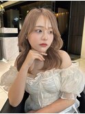 ミルクティーベージュ ピンクベージュ 透明感カラー
