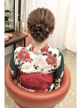 ストゥー(StueW.) 浴衣可愛いヘアアレンジ5/髪質改善/ヘアメイク/ヘアセット/韓国