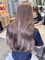 サンク 原宿 表参道(cinq)&nbsp;ヘーゼルベージュヘーゼルグレージュブリーチなしダブルカラー