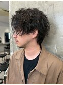 波巻きツイストスパイラルパーマ/フェザーパーマ/眉毛/メンズ