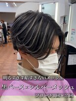 ジュイル シブヤ(JEWIL SHIBUYA)&nbsp;【JEWIL渋谷　上田】黒ベースのシルバーメッシュ