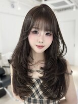 ヨロ 上野(YOLO) ハイライトカラーミルクティーベージュレイヤーカット