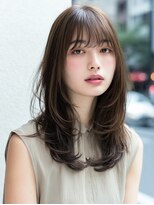 ダル 渋谷/表参道(DAL.)&nbsp;ミディアムレイヤーロングレイヤーダークブラウン韓国風
