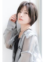 ヘアーズ ベリー 香椎店(hairs BERRY)&nbsp;★大人ショートボブ丸みショートカットマッシュショート前髪あり