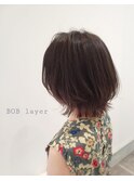 ボブレイヤー×裾カラー