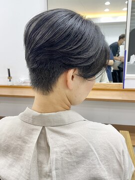 ランプ(Lamp) バイヤージュ髪質改善レイヤー透明感白髪染めグレージュ中野