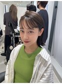 マロンベージュカラー ボブ