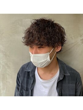 メンズアンダーバーホワイト 南海難波店(Men's _WHITE) ウルフ×波巻きスパイラル