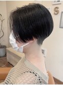 前下がり刈り上げショート＊