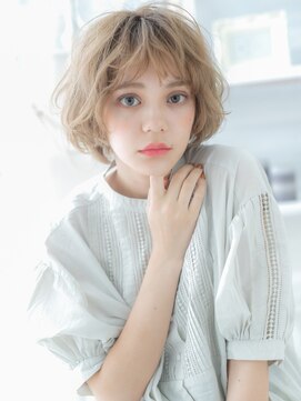 モッズヘア 越谷(mod's hair) ハイトーンカラー小顔くせ毛風マッシュウルフh3越谷20代30代40代