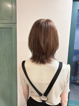 ヘアサロン ナノ(hair salon nano) オレンジベージュ×大人かわいいウルフヘア