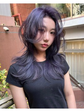 ハコ プラス(HACO+) レイヤーカット　パープル